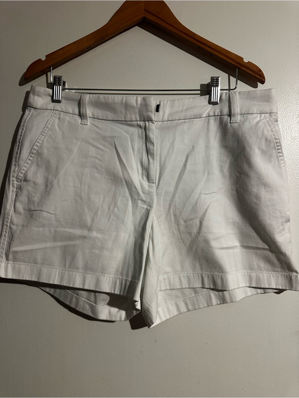J. Crew White Cotton Bermuda Shorts